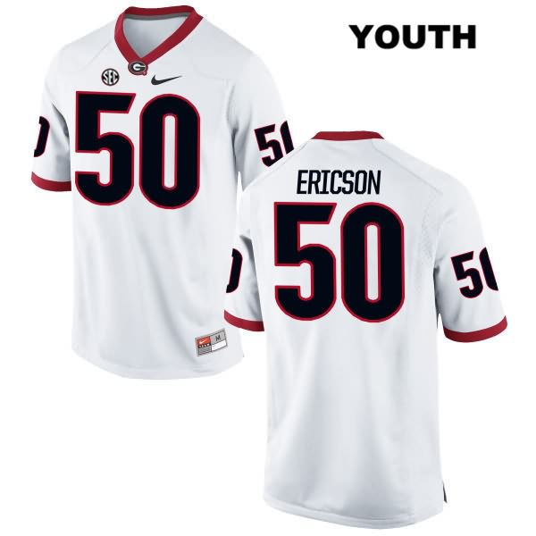 Georgia Bulldogs Youth Warren Ericson #50 NCAA Authentic White Nike Stitched College Football Jersey LXL8056WL